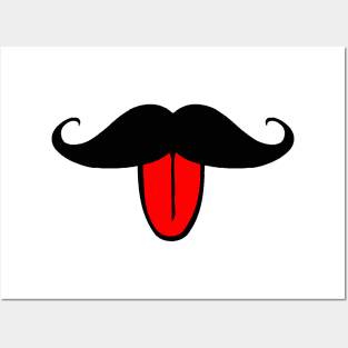 Funny Mustache Posters and Art